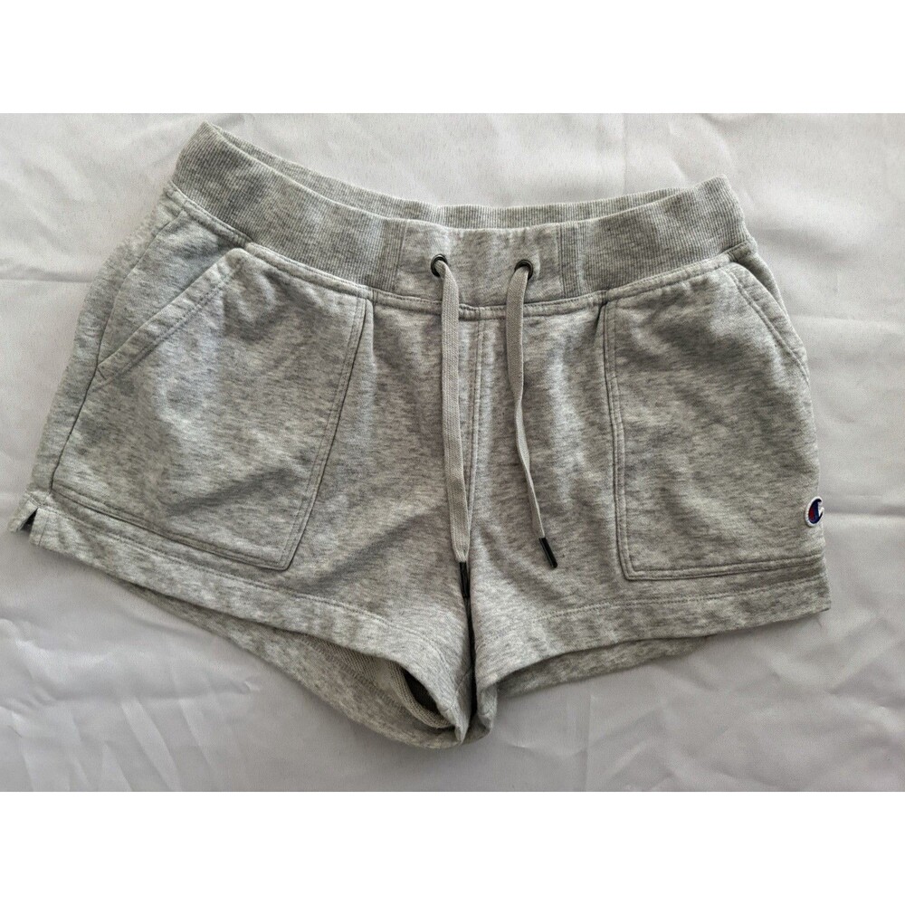 Champion Womens Gray French Terry Active Sweat Shorts Elastic waist Size Small